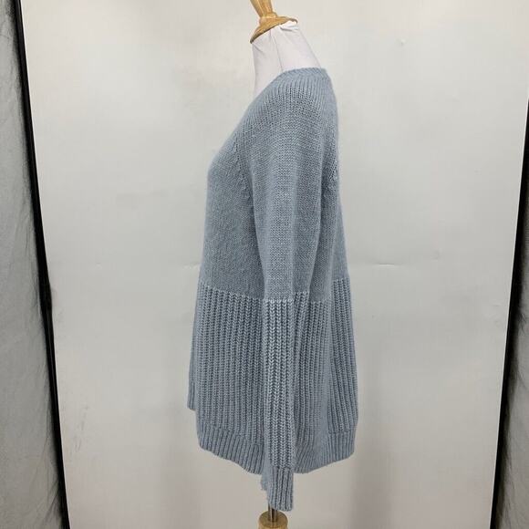 Banana Republic Sweater Womens M Medium Fog Wool Blend Italian Yarn Marled Knit - Picture 4 of 11